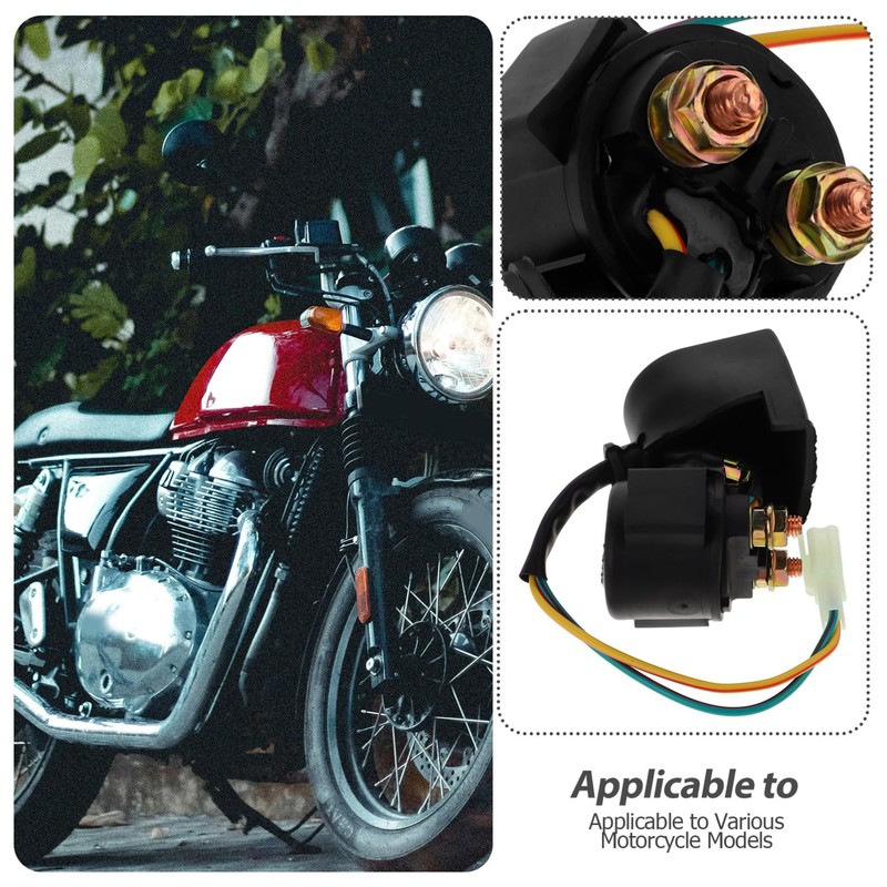 Gatuida Electric Solenoid Valve Motorcycle Relay Starter 12v Solenoid Relay