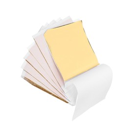 Hohopeti Metallic Foil Flakes 14x14cm Imitation Sheets Foil Sheets for Crafts Gold Craft Art Decor Versatile for DIY Projects