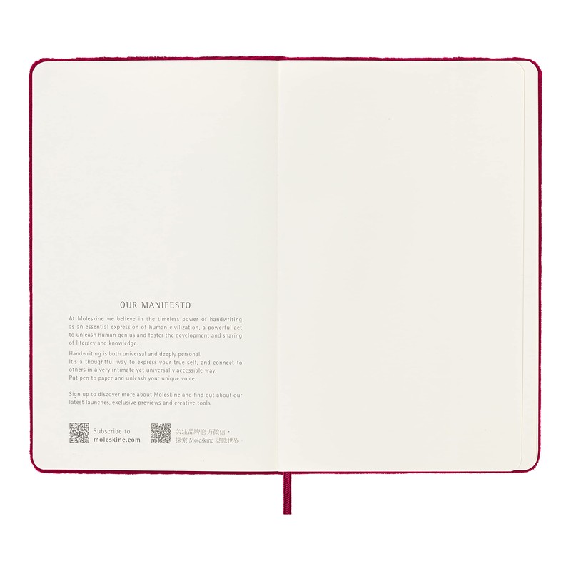 Moleskine Lined Notebook, Limited Edition Velvet Collection, Velvet Hard Cover