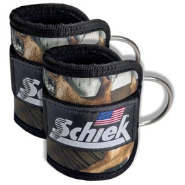 Schiek Sports 1707 Ankle Cuffs - Ideal for Glute Kickbacks and Cable Machine Workouts - Durable and Built To Last