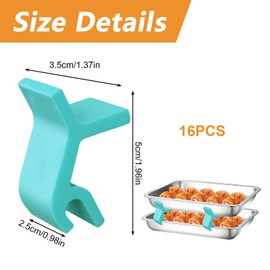 MOROBOR Baking Sheet Stackers, 16pcs Space-Saving Tray Stackers Cookie Baking Sheet Stacking Clips Multipurpose Universal Trays Stacking Holder For Baking Sheet and Freeze Dryer Trays