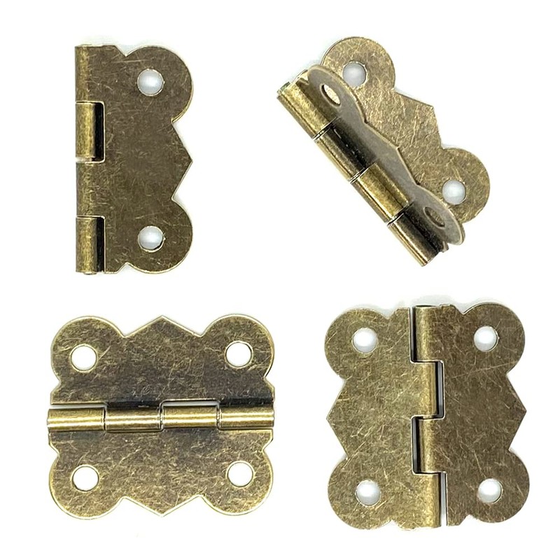 2 Sets Antique Wood Case Chest Box Hasp Latch Lock