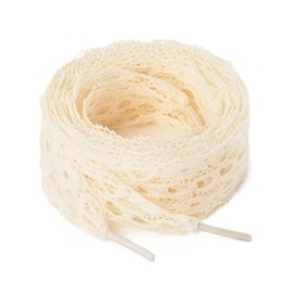 ZOOEASS 2 Pairs Fancy Shoe Laces Women 3CM Wide Flat Lace Shoelaces for Sneakers Casual Shoe Strings(2P-Style1-Beige(120cm))