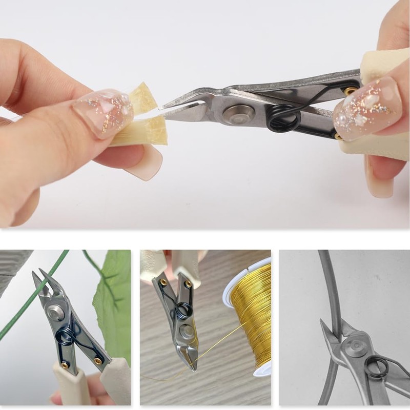 GlamorDove Hair Extension Pliers with Silicone Handle Anti-slip Keratin Bond