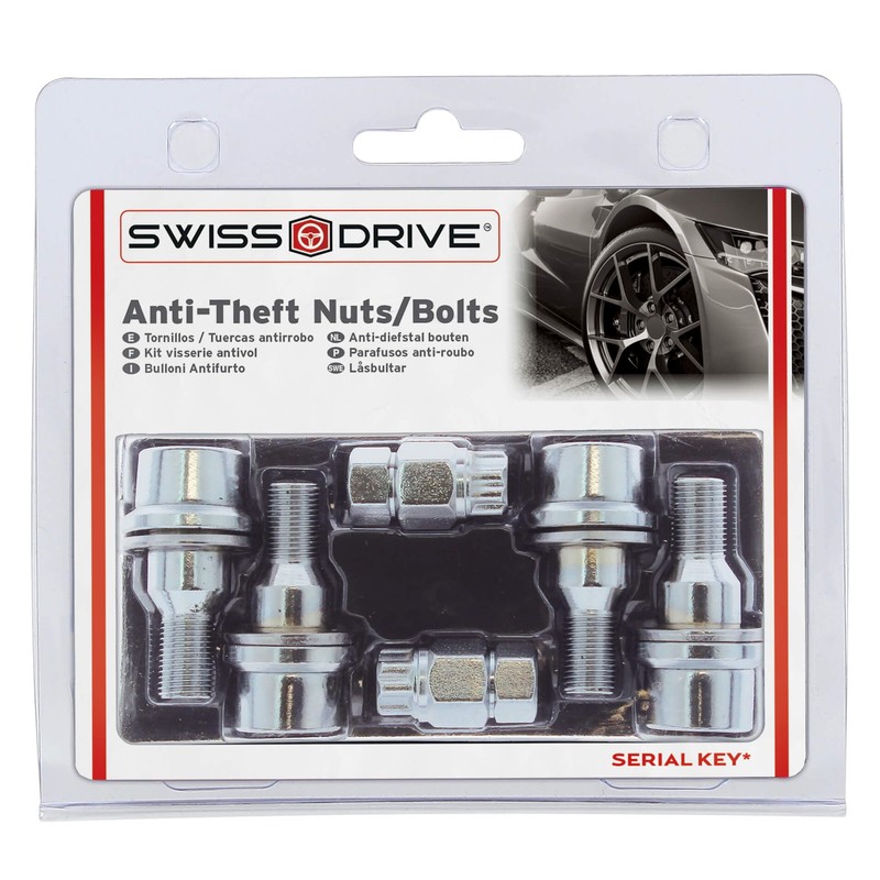 CAR+ ATB1225 Anti-Theft Locking L37 Wheel Nuts/Bolts 4-Piece Set