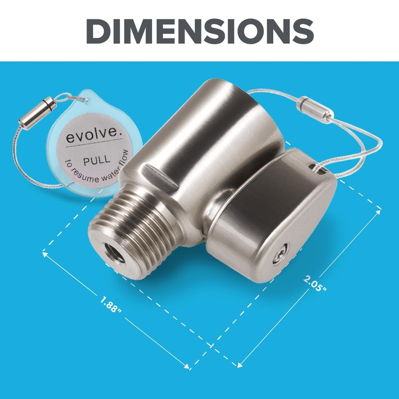Evolve ShowerStart Thermostatic Shut-off Valve, Water- and Energy-Saving Valve for