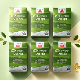 Korea Eundan Vegetable Pure Altige Yoo Jae-seok Omega-3 Effectiveness 800mg x 60 Capsules 6 Boxes Home Shopping / 고려은단 식물성 퓨어 알티지 유재석 오메가3 효능 800mg x 60캡슐 6박스 홈쇼핑