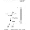 Westbrass D1712T-01 Toilet Supply Line Kit Includes 12" Corrugated Riser,