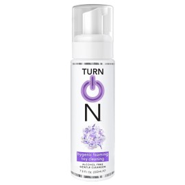 Turn On Hygienic Foaming Toy Cleaner, 7.5 Ounce All Purpose Alcohol Free Gentle Cleansing Spray, No Harsh Chemicals Safe for All Toys and Surfaces, Paraben Free & Sulfate Free