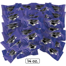 Graduation Buttermints, Graduation Party Candy, Candy Buffet, 108 Pieces, Individually Wrapped Pieces (Purple)