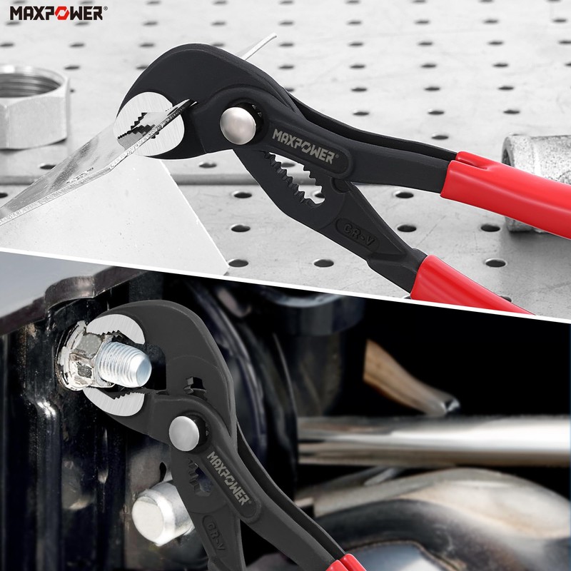 MAXPOWER 7 inch Water Pump Pliers, with 0.98 inch Jaw