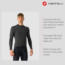 Castelli Espresso Thermal Jersey-Light Black-XL