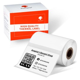 [180 pcs] Phomemo Labels for M220 M221 M250 M260 M200, 2.36'' x 1.57''(60 x 40mm), Original, Square, White, 180 Labels/Roll, Multi-Purpose Self-Adhesive Thermal