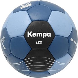 Kempa Leo Children's Handball Ball for Children Training Ball, Foam Lamination, Colour: Blue/Black, Size 1