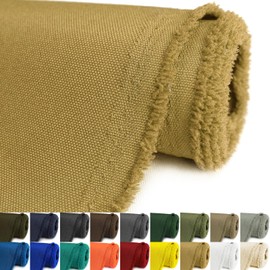 Waterproof Canvas Fabric by The Yard 58inch 600D Upholstery Material Cordura Polyester Fabric Outdoor Water Resistant Fabric for Sewing Chair Patio Cushion Purse Bag Interior, 1 Yard Tan