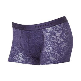 Bros by Wacoal Men GT3340 GT3341 Lace Boxers, Boxer Brief, Glamorous Front Comfort, Breathable, Free Cutting (Hem), Flyless, Polyurethane