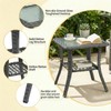 Dienspeak Patio Tables Wicker Side Table, Rattan End Table with