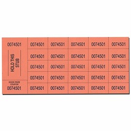 Auction Tickets - 500 Sheets - Orange