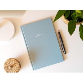 Love Diary, Large Notebook and Diary for Adults, Girls and Boys, Lined, 120 Pages, 80 g Recycled Paper, White, Hardcover 18 x 24.5 cm with Lines, Blue, Pink, Rose, White