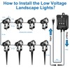 YGS-Tech All-in-One Low Voltage Landscape Lighting Kit, 8-Pack Landscape Lights