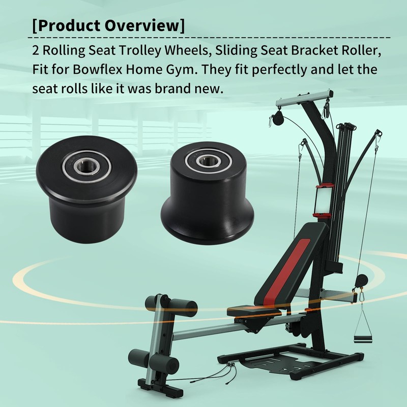 6 Rolling Seat Trolley Wheels,Sliding Seat Bracket Roller, Compatible with