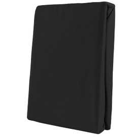Leonado Vicenti Classic Fitted Sheet, 100% Jersey Cotton, in Many Colours and Sizes, Dimensions: 180 x 200 cm - 200 x 200 cm, Colour: Black