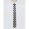 Allegra K Men's Business Skinny Self Tie Striped Tie Tie,
