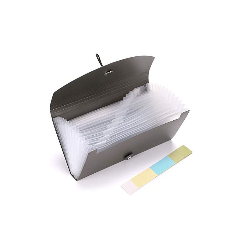 BTSKY Carpeta de archivos expandible, con 13 bolsillos, tamaño pequeño,