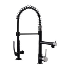 Modern Single-Hole Pull Kitchen Faucet Contemporary Made China 304 Stainless Steel Ceramic for American KitchensSurface Finishing: Other, Color: 512-33BN