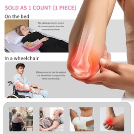 EZ Assistive Elbow Pads for Bedridden Patients & Elderly Care - Soft Elbow Protectors to Prevent Pressure Sores, Breathable & Washable (1 PC, Small) - Fits Left or Right Arm