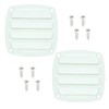 LEQMG Nylon Louvered Thru Vent,Plastic White Flush Marine Boat Vent,Free