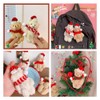 4Pcs Plush Bear Christmas Tree Pendants Soft Mini Bear Doll