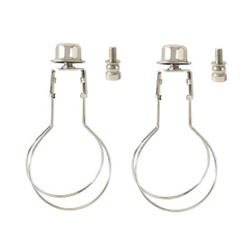 GY & CK® Bulb Clip Adapter Metal Wire Adapter and Lamp Finial and Shade Riser Kit Clip on Bulb Lampshade holder Lamp Parts Lighting Accessories (2 PACK) (Nickel)