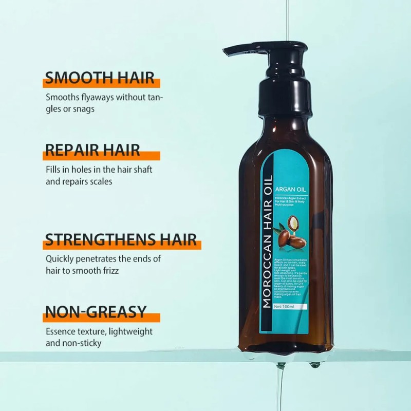 Aceite Marroquí Para El Cuidado Del Cabello, Aceite Reparado