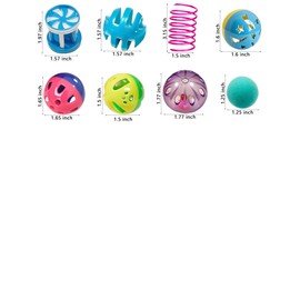 HEUHAI 20-Pack Cat Variety Toys for Indoor Cats and Kittens (1.5'' - 2.3'')