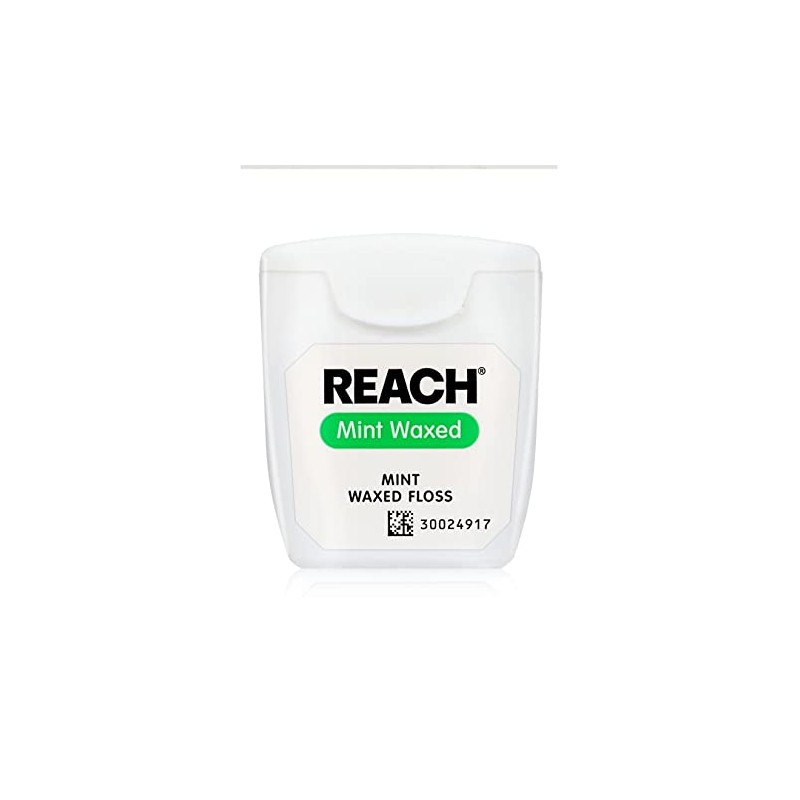 Reach hilo dental encerado para eliminar placa y alimentos, refrescante