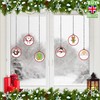 Articlings 12 Christmas Picture Baubles Window Stickers, Winter Holiday Clings,