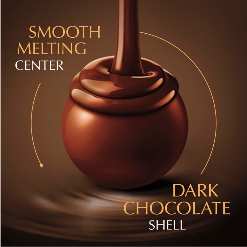 Lindt LINDOR 60% Extra Dark Chocolate Truffles, Dark Chocolate Candy