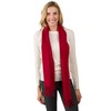 JENNIE LIU Women's 100% Pure Cashmere Scarf for Women (Ruby)