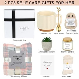 Regalos de cumpleaños para mamá, abuela, hermana, amiga, ella, regalos de cuidado personal para mujeres | Get Well Soon Gift Basket for Women, Get Wel