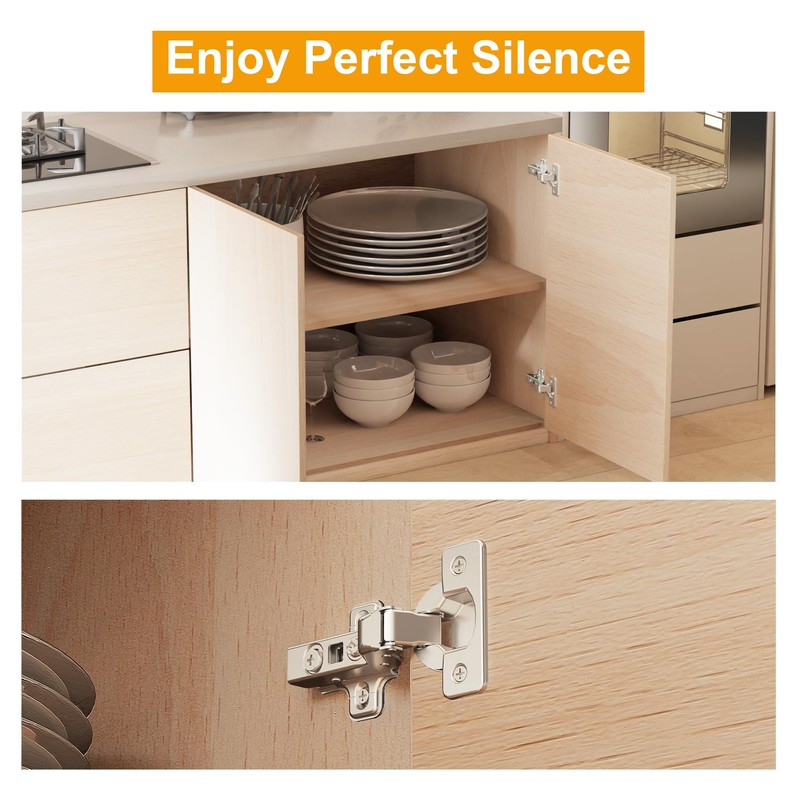 Luokim 40 Pack 20 Pairs Frameless Soft Close Inset Cabinet