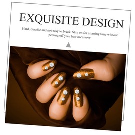 NUOBESTY Flatback Beads for Crafts Half Imitation Accessories for Nail Case Decor Jewelry Making and Home Decoration Box