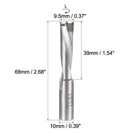 sourcing map Brad Point Drill Bits for Wood 9.5mm x 68mm Left Turning Carbide for Woodworking Carpentry Drilling Tool
