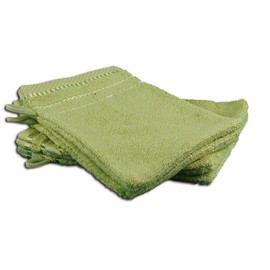 Gözze - Bath/Shower Glove/Mitt, Set of 4, Berlin, 100% Cotton, 17 x 24 cm - Dark Green