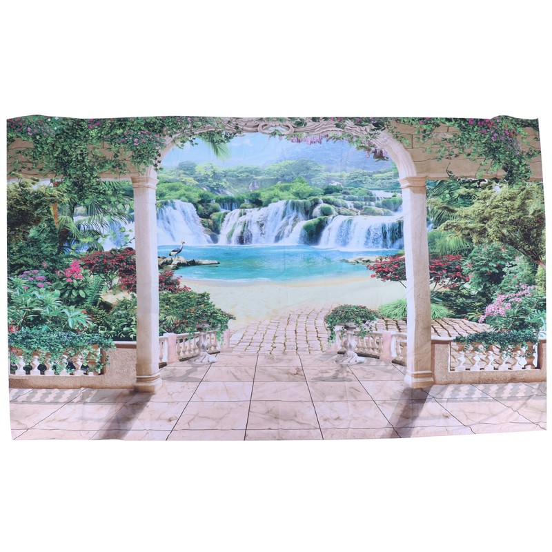 Landscape Tapestry 7.5x5.9ft Polyester Fiber Durable Background Wall Hanging Decorative