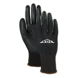 MAGID ROC Lightweight Polyurethane Palm Coated Black Work Gloves Size 6/XSBP169 (24 Pairs)