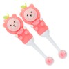 WOONEKY 2pcs Cute Bear Toothbrushes Soft Bristles for Gentle Cleaning