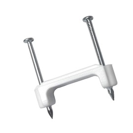 Gardner Bender PS-225J Plastic Staple, ½ Inch., Secures Romex, UF & (NM) Non-Metalic Cable, Polyethylene - UV Resistant, Splinter Free, Application: 14/2, 12/2, 10/2 (NM) Cable, 225 Pk., White
