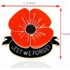 50-Pack Metal Poppy Flower Pins Veterans Day pins Memorial Day