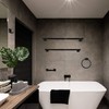 SENTO Black Toilet Paper Holder Wall Mount, Double Post Tissue